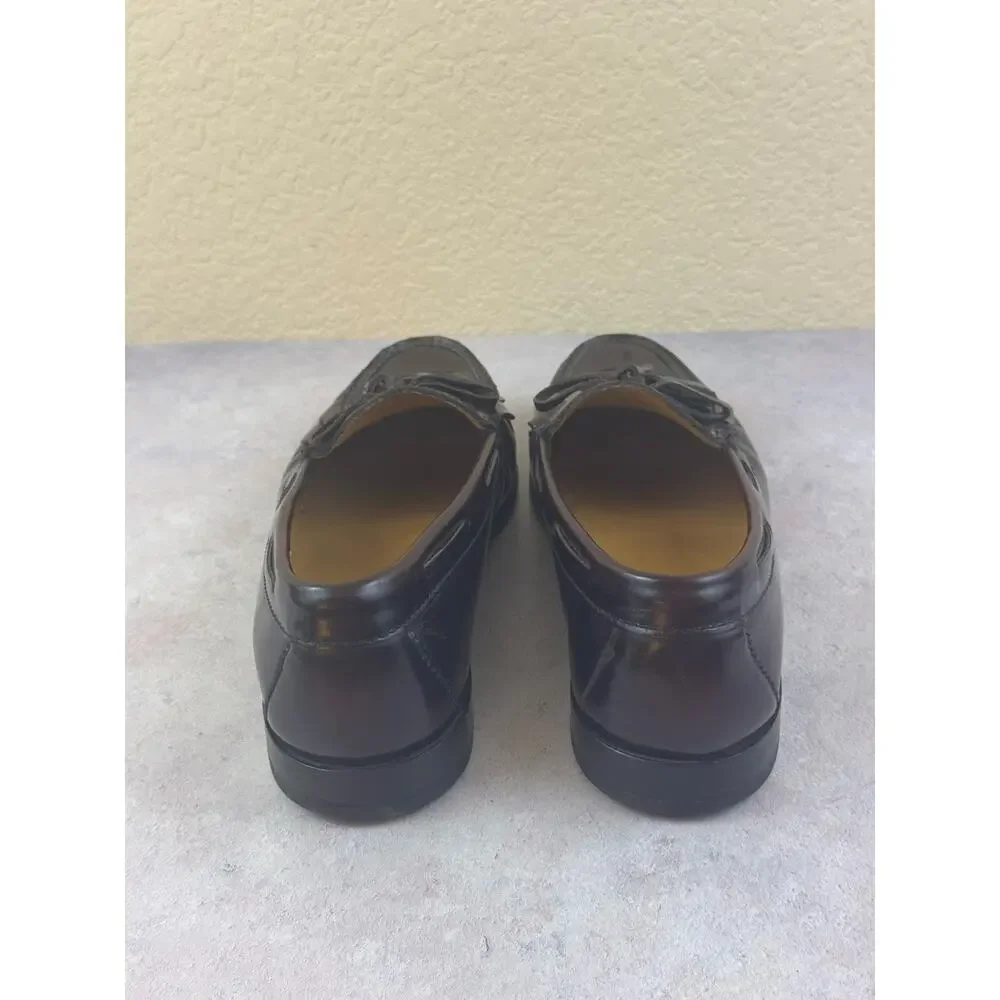 Cole Haan Burgundy Leather Tassel Loafer Men's Dress Shoes Size 9.5 D